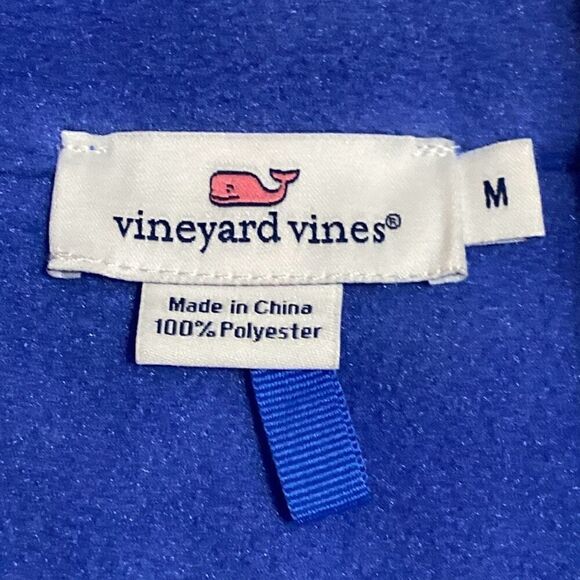 Vineyard Vines Blue and Mint Green Full Zip Fleece Vest Women Size Medium EUC - Picture 2 of 12